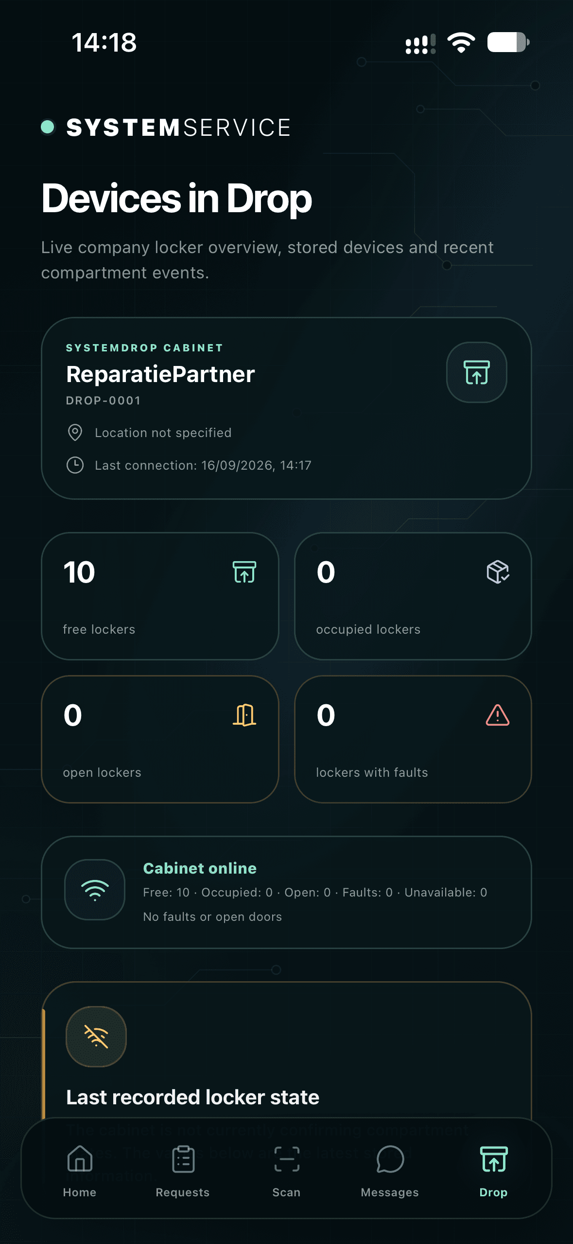 SystemDrop in the app