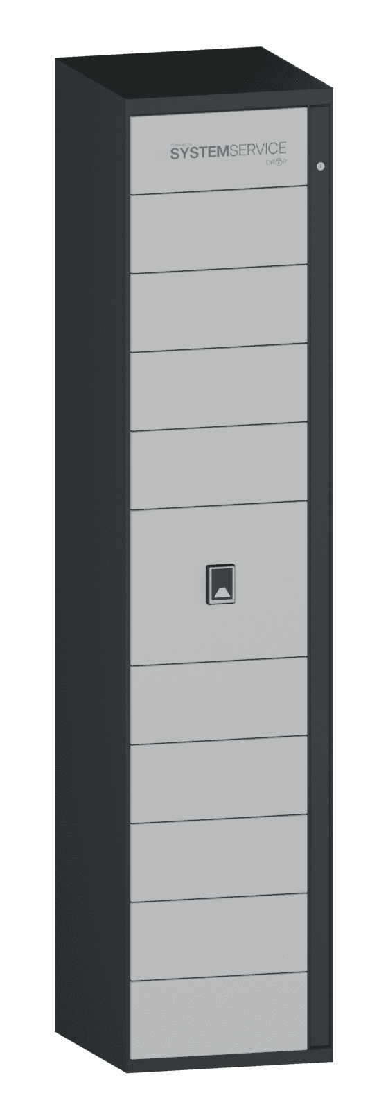 SystemDrop 24/7 service locker with access screen and compartments